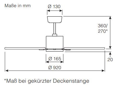 Eco Neo III Deckenventilator 0 - 10 Volt 92 cm - CasaFan - leuchtengrosshandel24