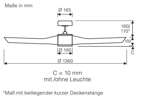 Deckenventilator Eco Revolution