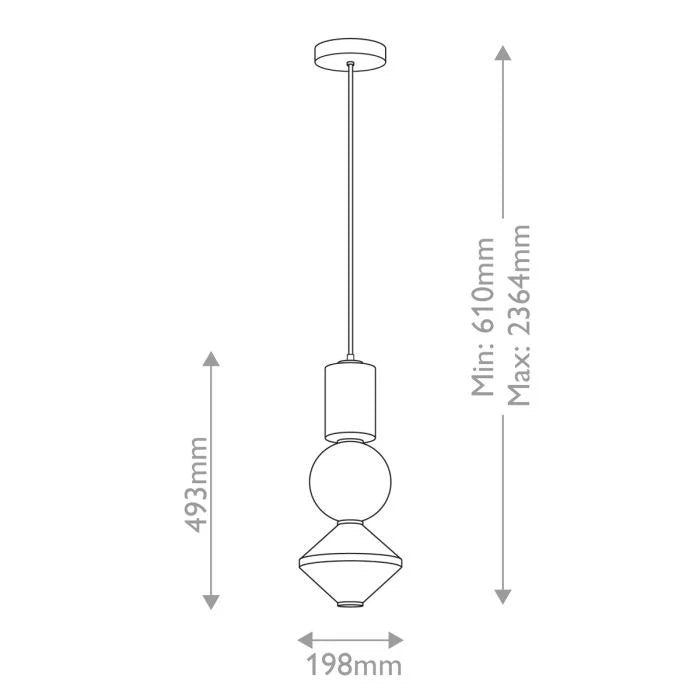Alora Mood Bijou LED Pendelleuchte - Alter Gold