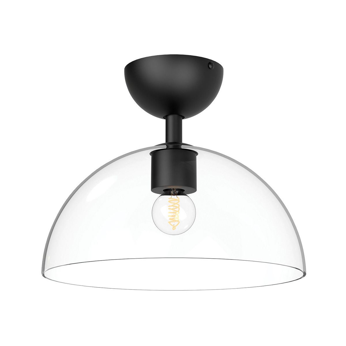Alora Mood Jude 1 lt Semi Flush Light - Matt Schwarz - Elsteadlighting - leuchtengrosshandel24