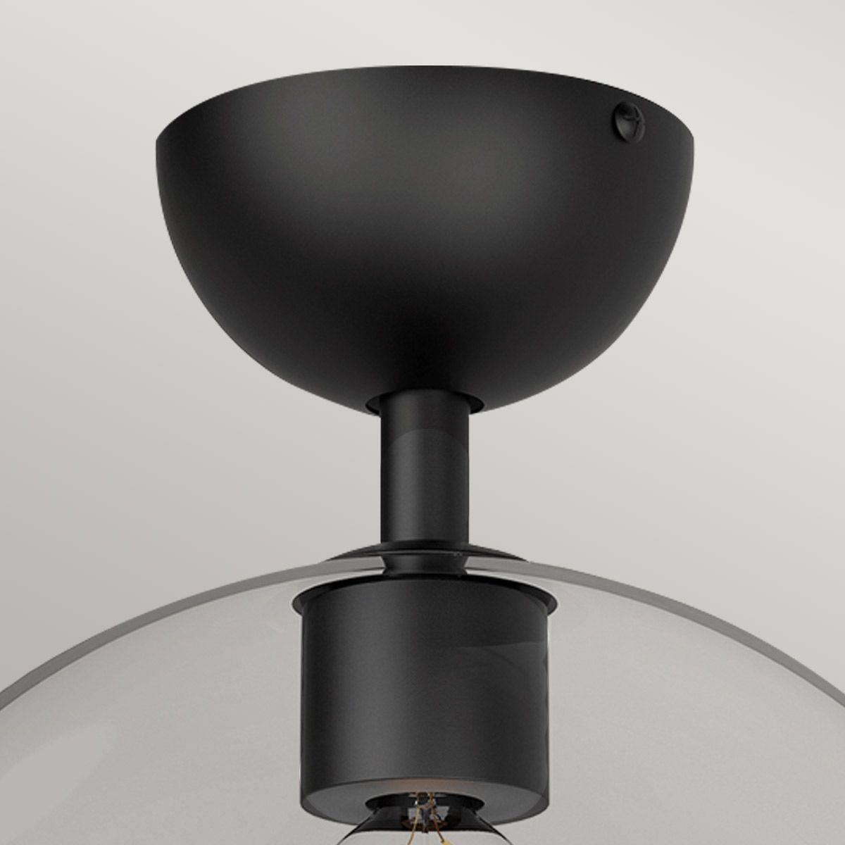 Alora Mood Jude 1 lt Semi Flush Light - Matt Schwarz - Elsteadlighting - leuchtengrosshandel24