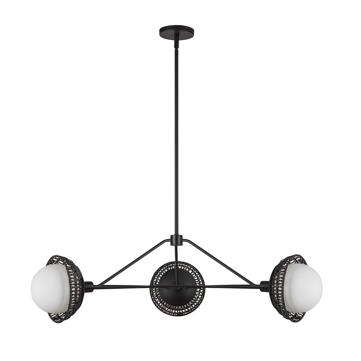 Alora Mood Perth Kronleuchter, 3 l, Mattschwarz - Elsteadlighting - leuchtengrosshandel24