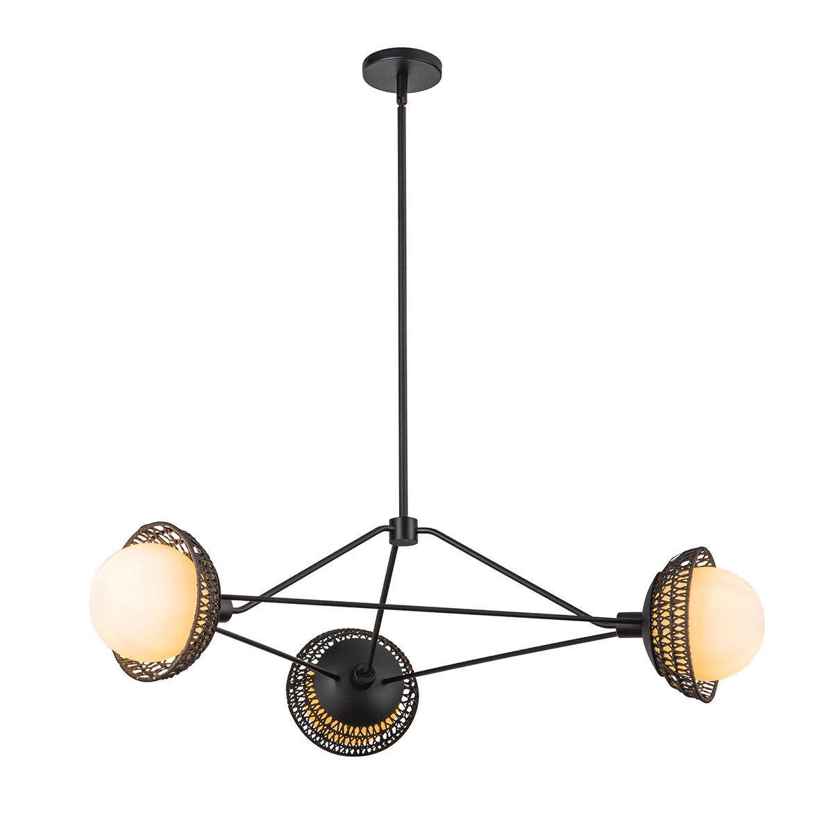 Alora Mood Perth Kronleuchter, 3 l, Mattschwarz - Elsteadlighting - leuchtengrosshandel24