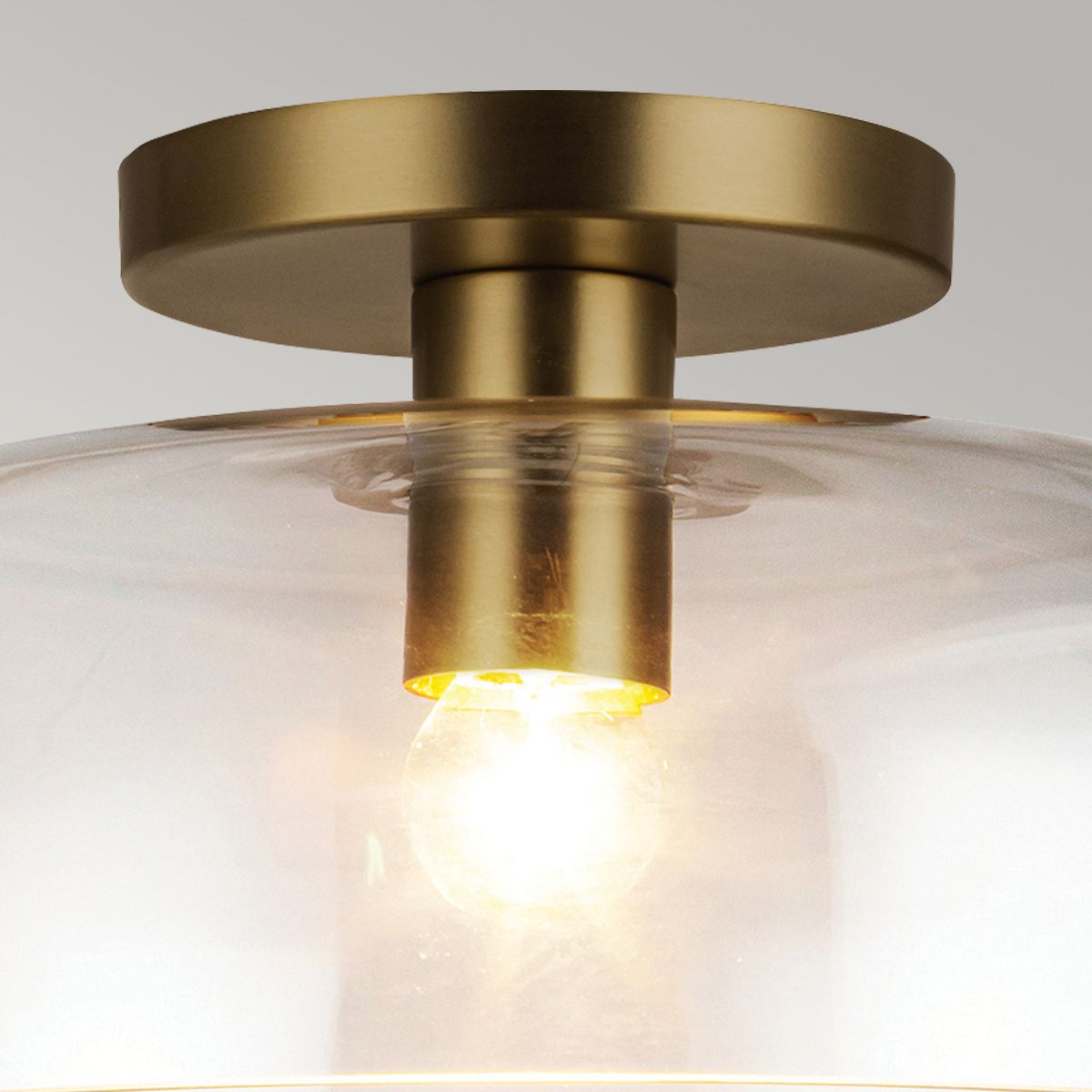 Alora Mood Sylvia – 1-flammige Deckenleuchte (halb-bündig) in gebürstetem Gold - Elsteadlighting - leuchtengrosshandel24