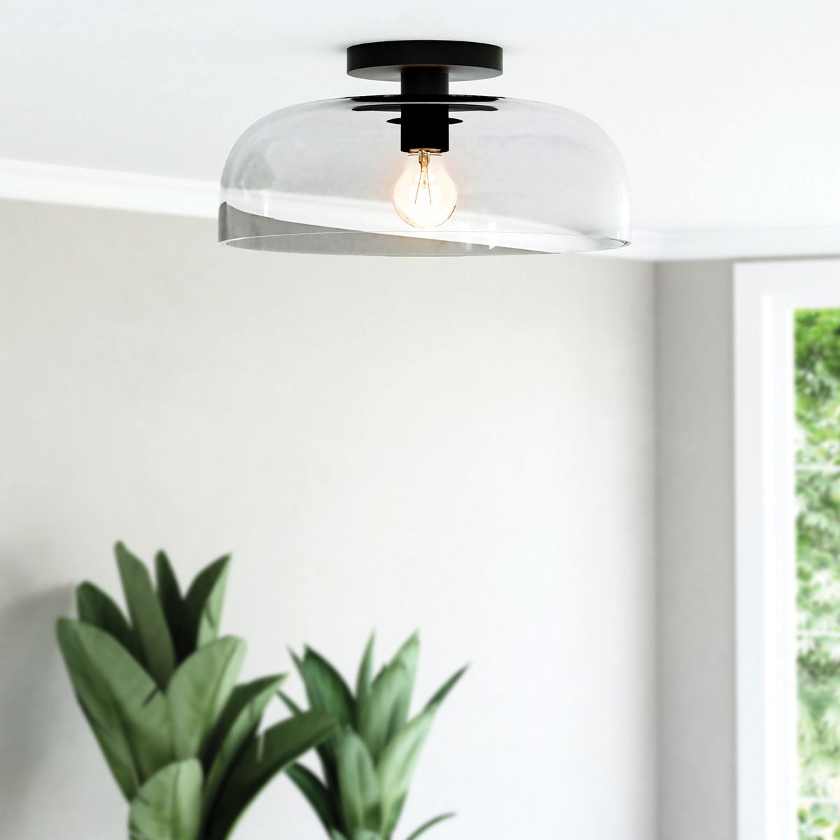 Alora Mood Sylvia 1 l halbbündig – Mattschwarz - Elsteadlighting - leuchtengrosshandel24