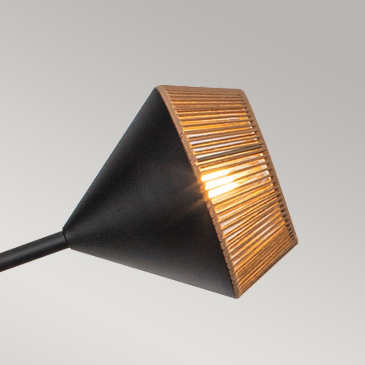 Alora Mood Daphne 5 lt Kronleuchter - Matt Schwarz & Natur - Elsteadlighting - ALM - DAPHNE6 - MB