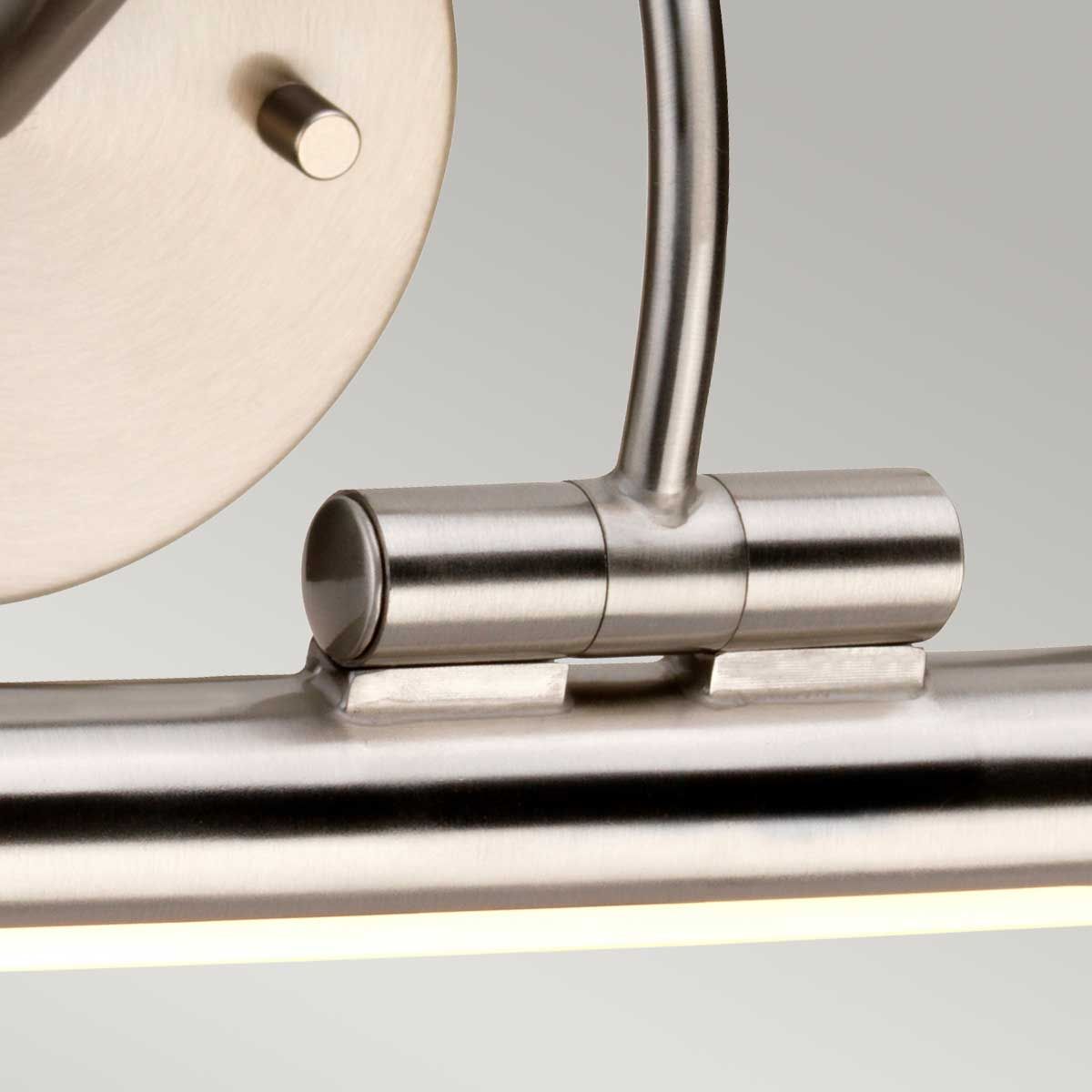 Alton 1-flammige große LED-Bilderleuchte, gebürstetes Nickel