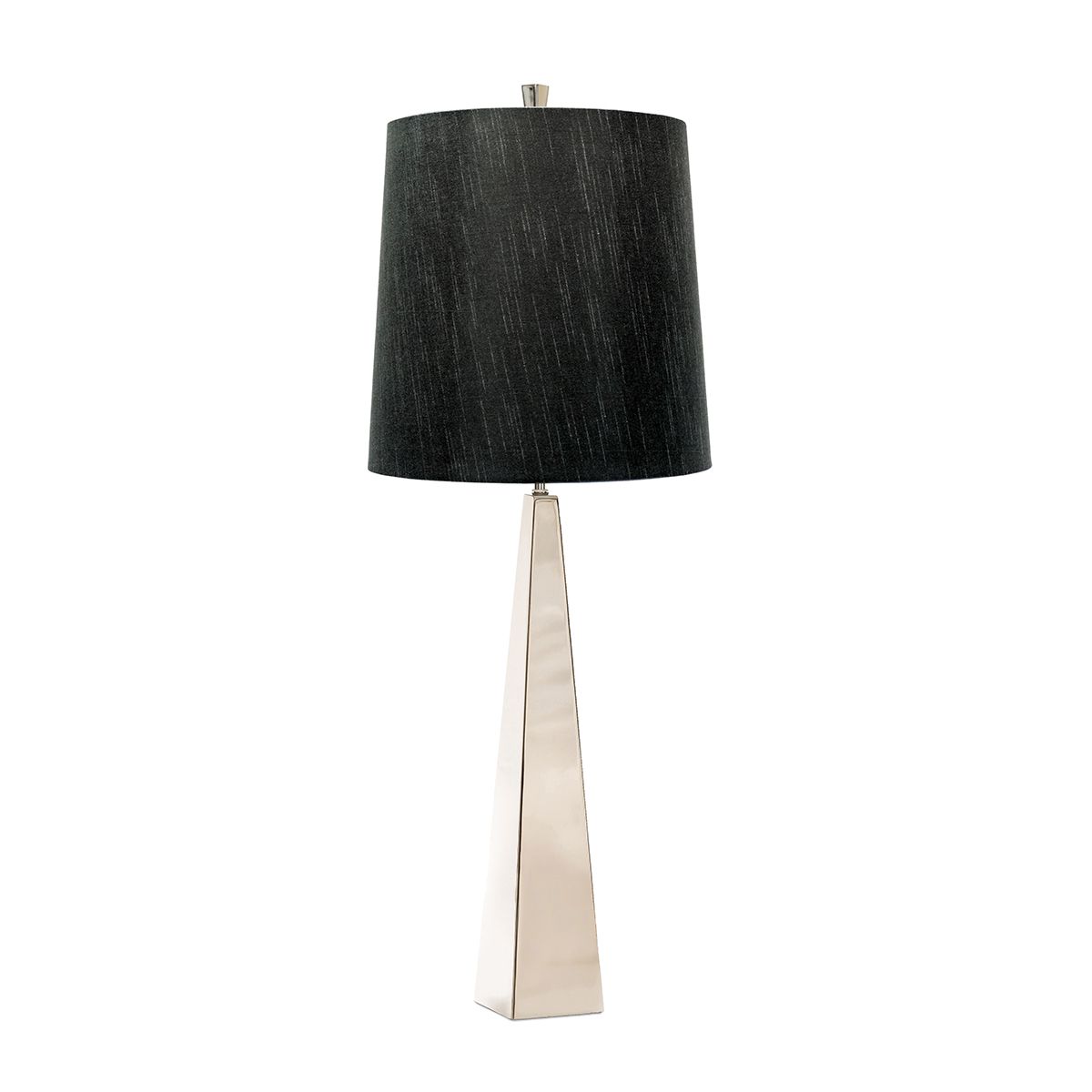 Ascent 1-flammige Tischlampe mit schwarzem Schirm, poliertes Nickel