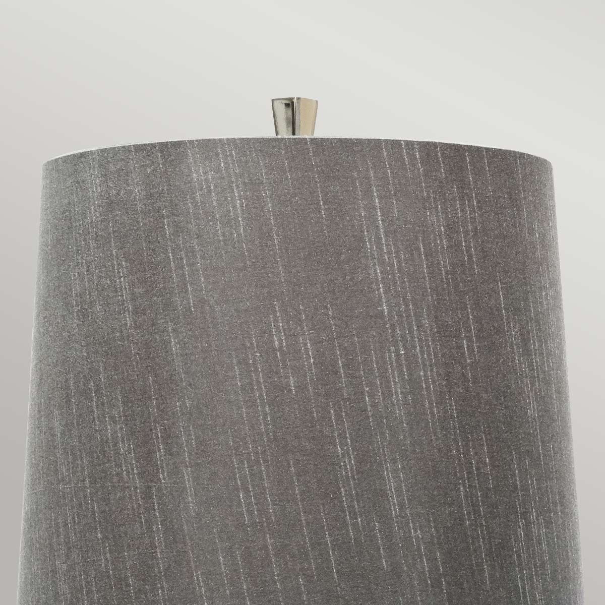 Ascent 1-flammige Tischlampe mit dunkelgrauem Schirm, poliertes Nickel