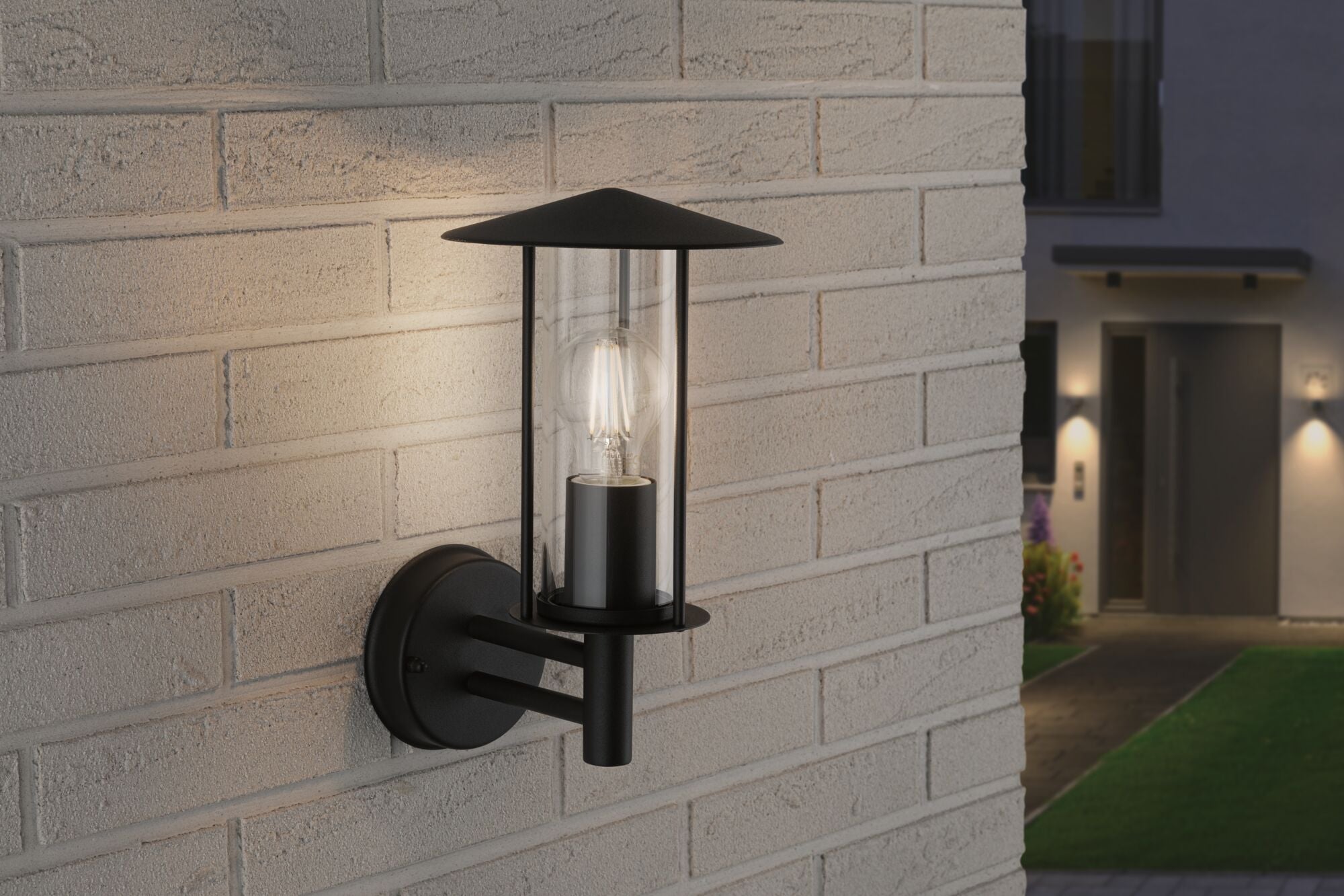 Außenwandleuchte Classic IP44 173mm max. 15W 230V Dunkelgrau Metall/Glas - Paulmann - 94398