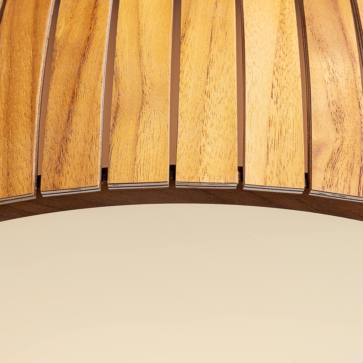 Barrel LED Deckenlampe aus Teakholz - Accord Lighting - QN - BARREL - F - LED - 50 - TEAK