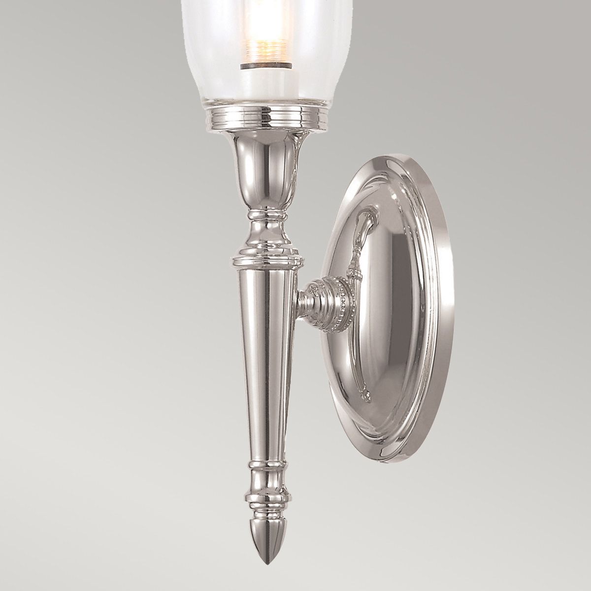 Wandleuchte Dryden 1-flammig, Nickel poliert, LED G9