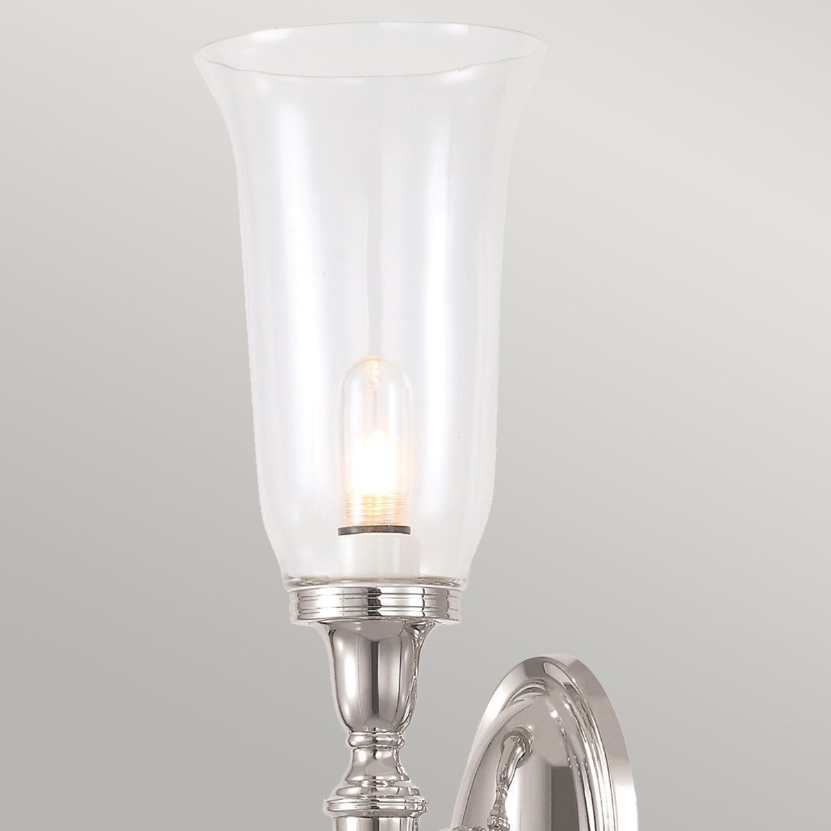 Wandleuchte Dryden 1-flammig, Nickel poliert, LED G9