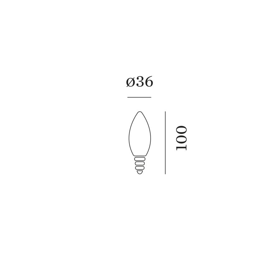 C35 LED Lampe 2700K | E14 - WEVER & DUCRÉ - 9003C103