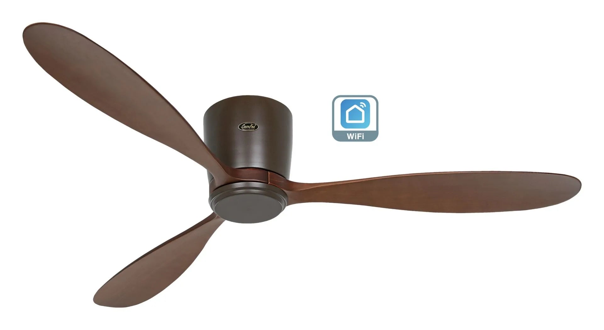 WiFi/WLAN Deckenventilator ECO PLANO WOOD WiFi - CasaFan - leuchtengrosshandel24