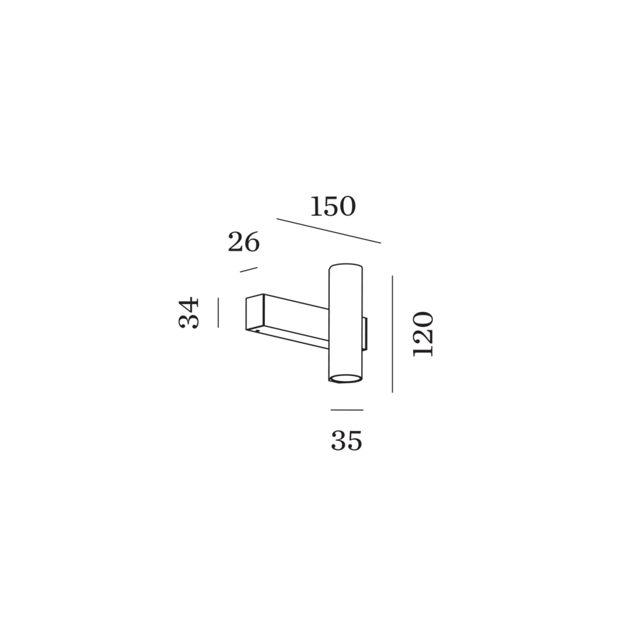 CENO WALL 2.0 Wandlampe - WEVER & DUCRÉ - 376264CH3