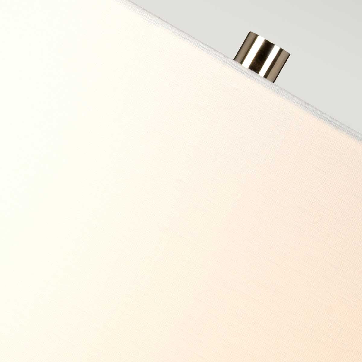 Tischlampe Chelsfield mit 1 Licht, Hellgrün und Weiß mit weißem Schirm