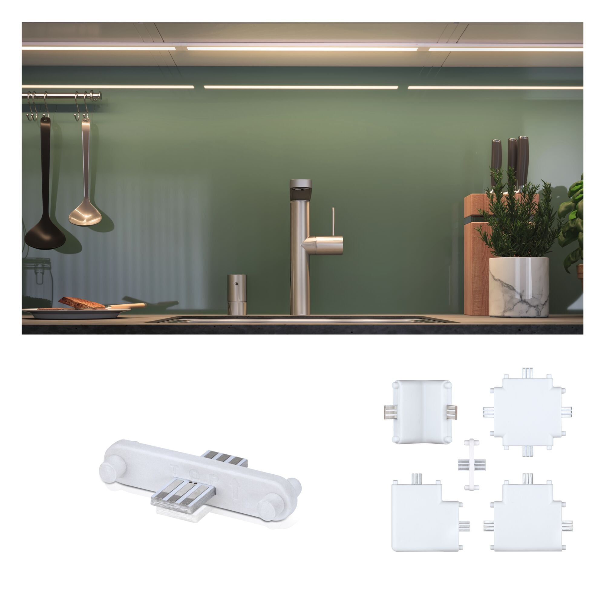 Clever Connect Border Linien - Verbinder 37x20mm Weiß matt - Paulmann - 99992