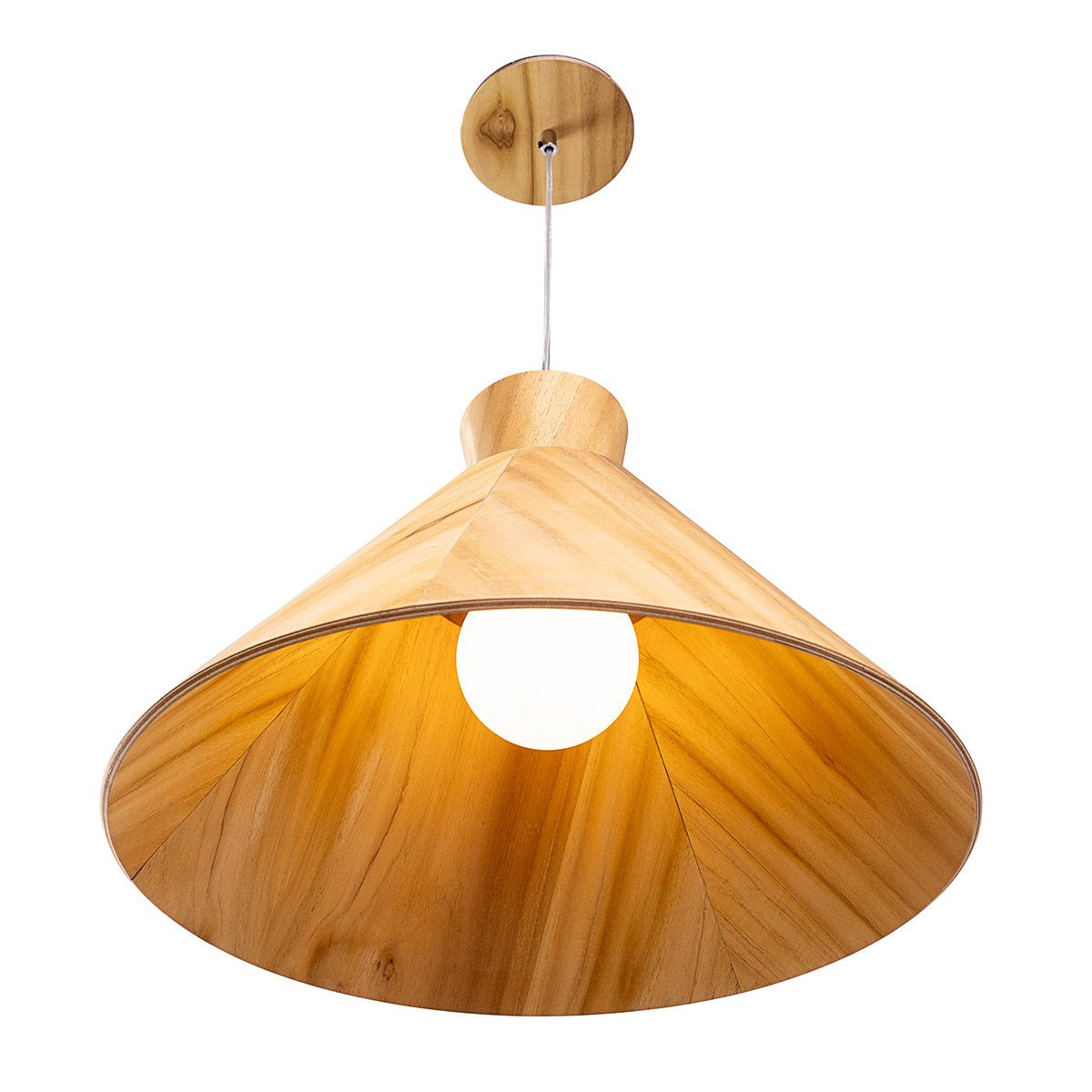 Conical Pendelleuchte aus Teakholz - Accord Lighting - QN - CONICAL - P - M - TEAK