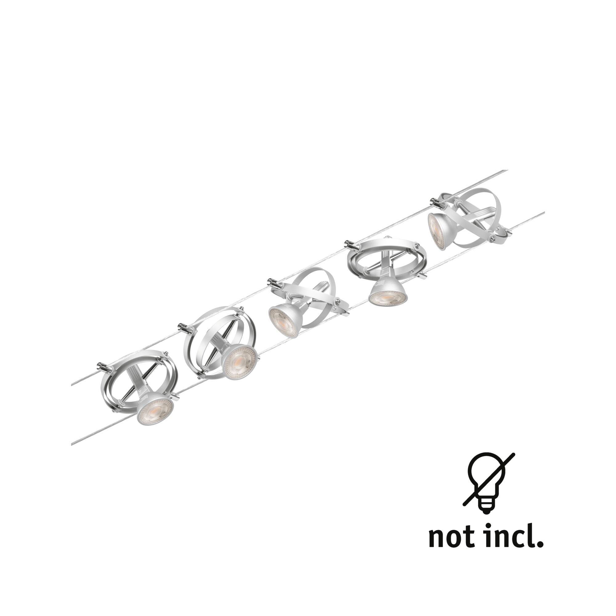 CorDuo Cardan Basisset GU5,3 max. 5x10W 230/12V Chrom matt - Paulmann - 94436