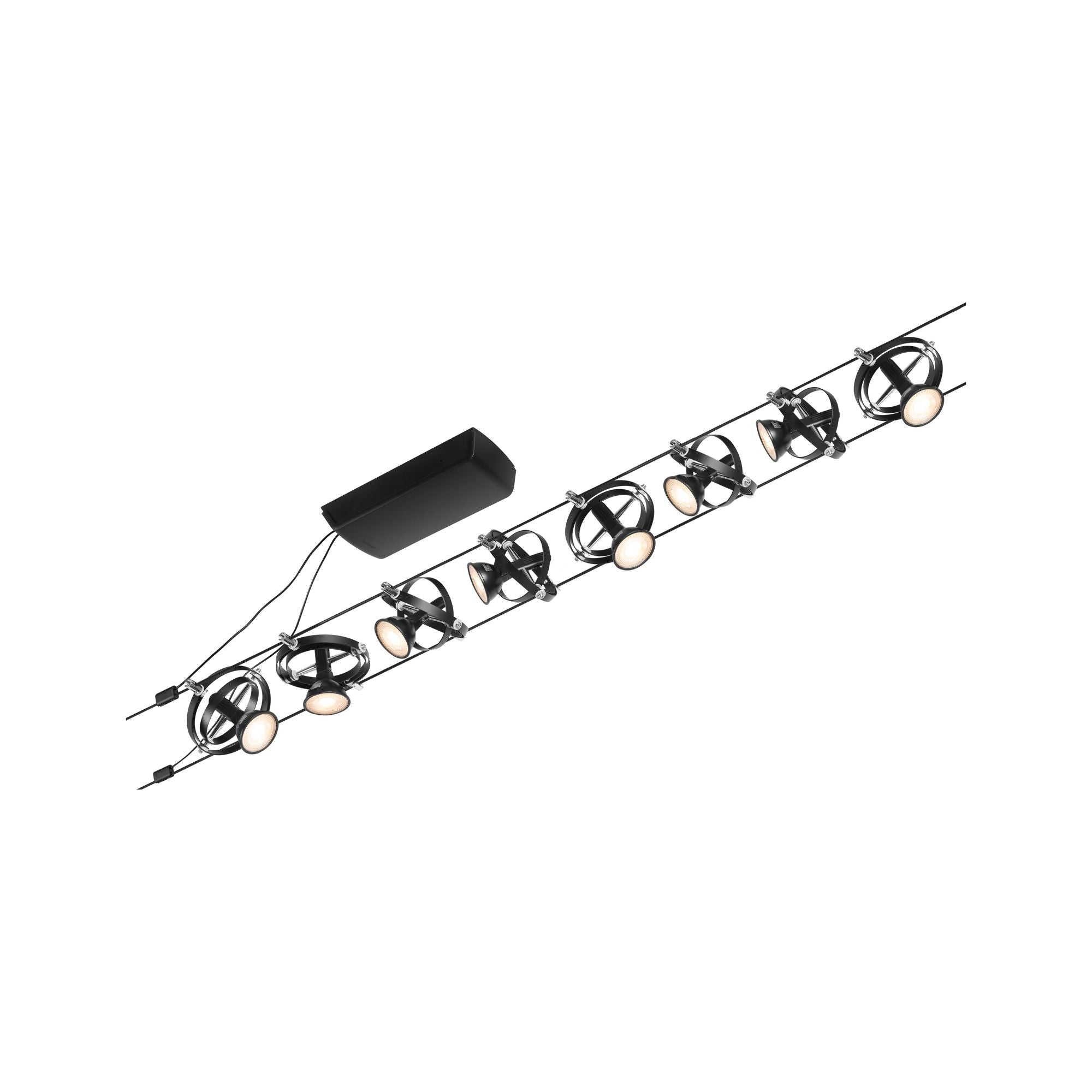 CorDuo Cardan Basisset GU5,3 max. 8x7,5W 230/12V Schwarz matt - Paulmann - 94494
