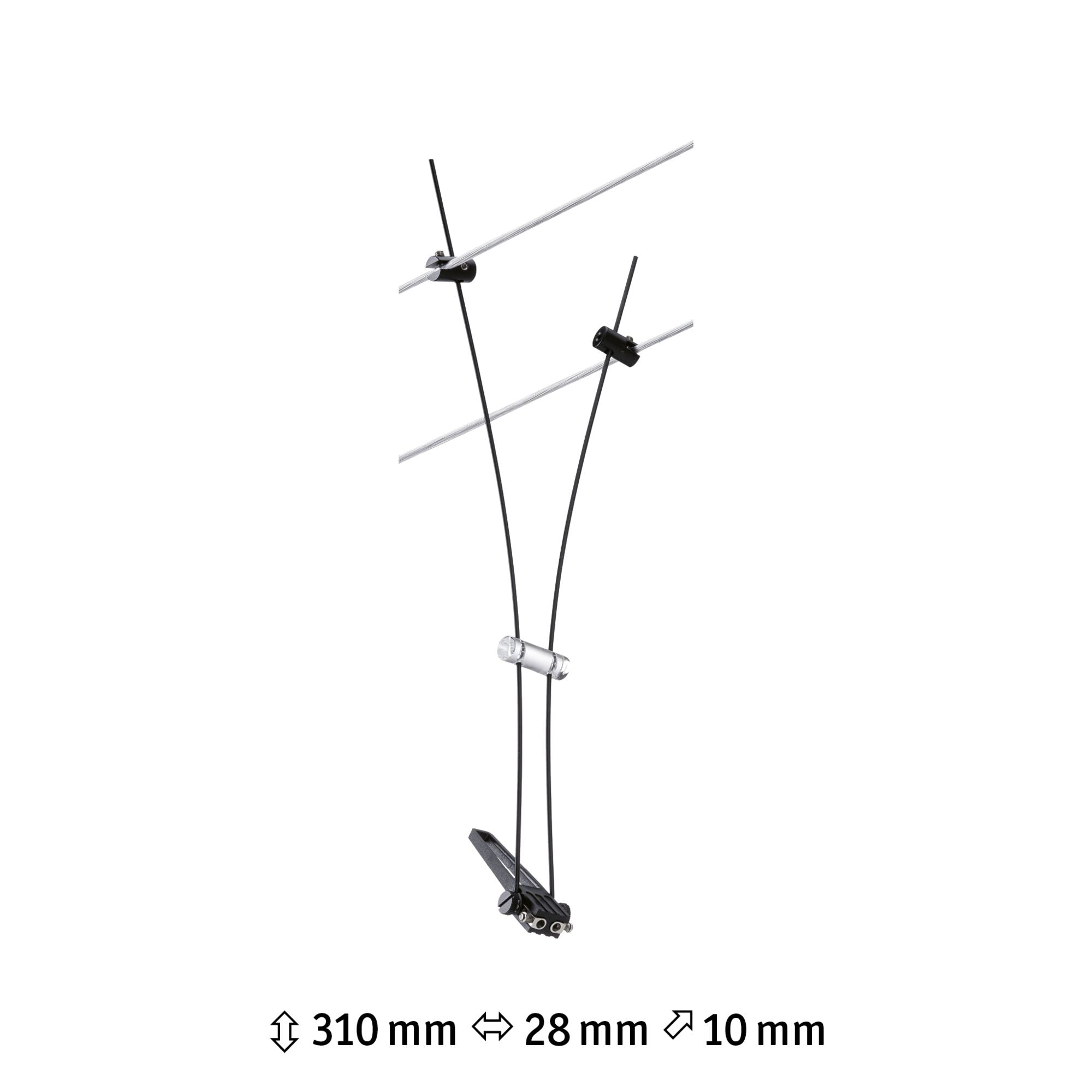 CorDuo Comet Einzelspot GU5,3 max. 50W dimmbar 12V Schwarz matt - Paulmann - 94489