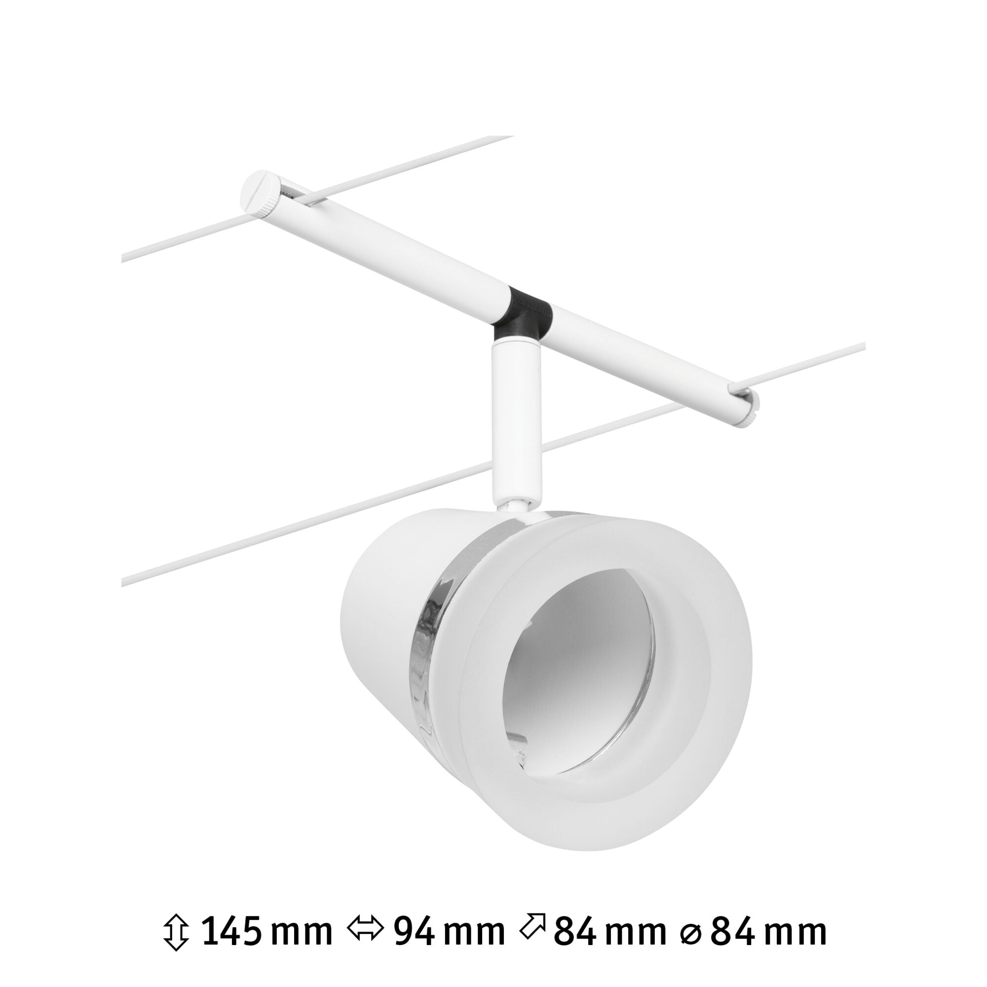CorDuo Cone Einzelspot GU5,3 max. 10W 12V Weiß matt/Chrom - Paulmann - 94462