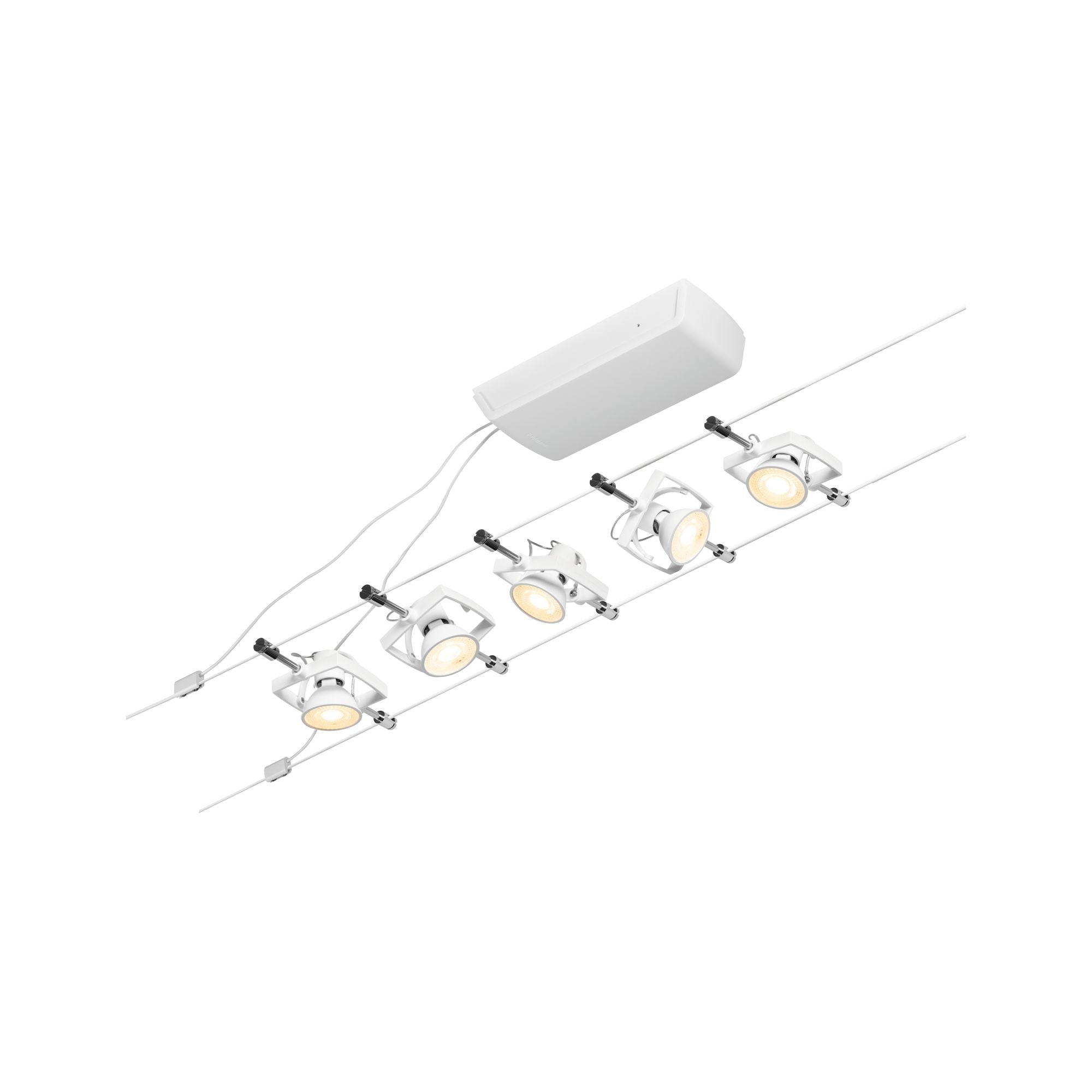 CorDuo Mac II Basisset GU5,3 max. 5x10W 230/12V Weiß matt/Chrom - Paulmann - 94432
