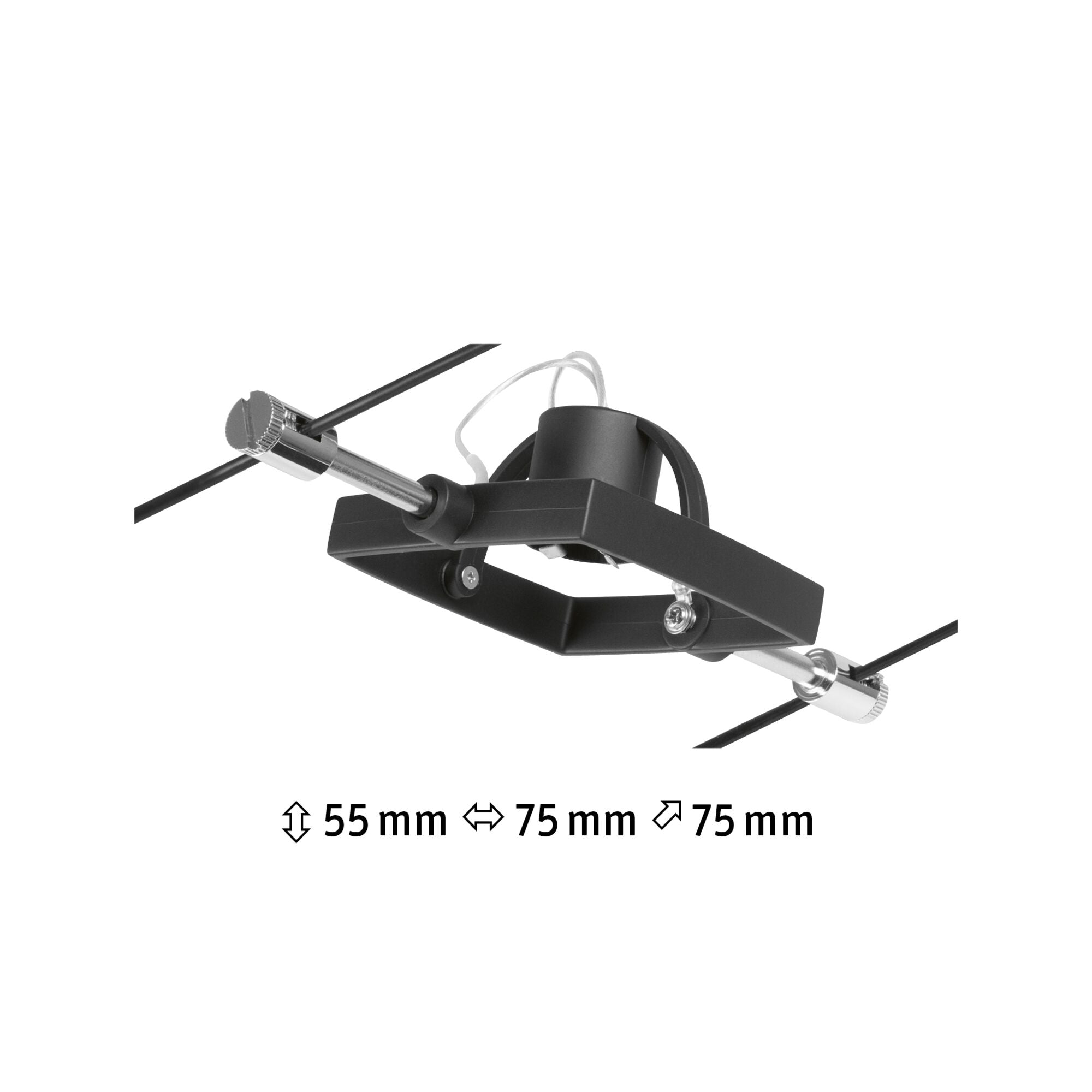 CorDuo Mac II Einzelspot GU5,3 max. 10W 12V Schwarz matt/Chrom - Paulmann - 94435