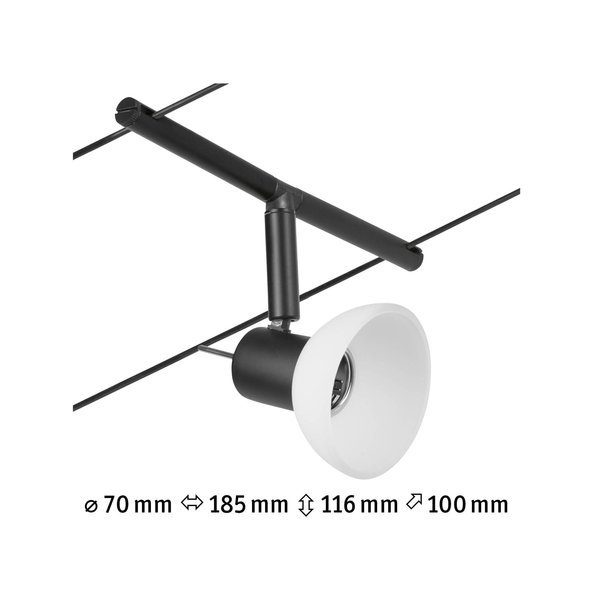 CorDuo Sheela Einzelspot GU5,3 max. 10W 12V Schwarz matt/Chrom - Paulmann - 94451