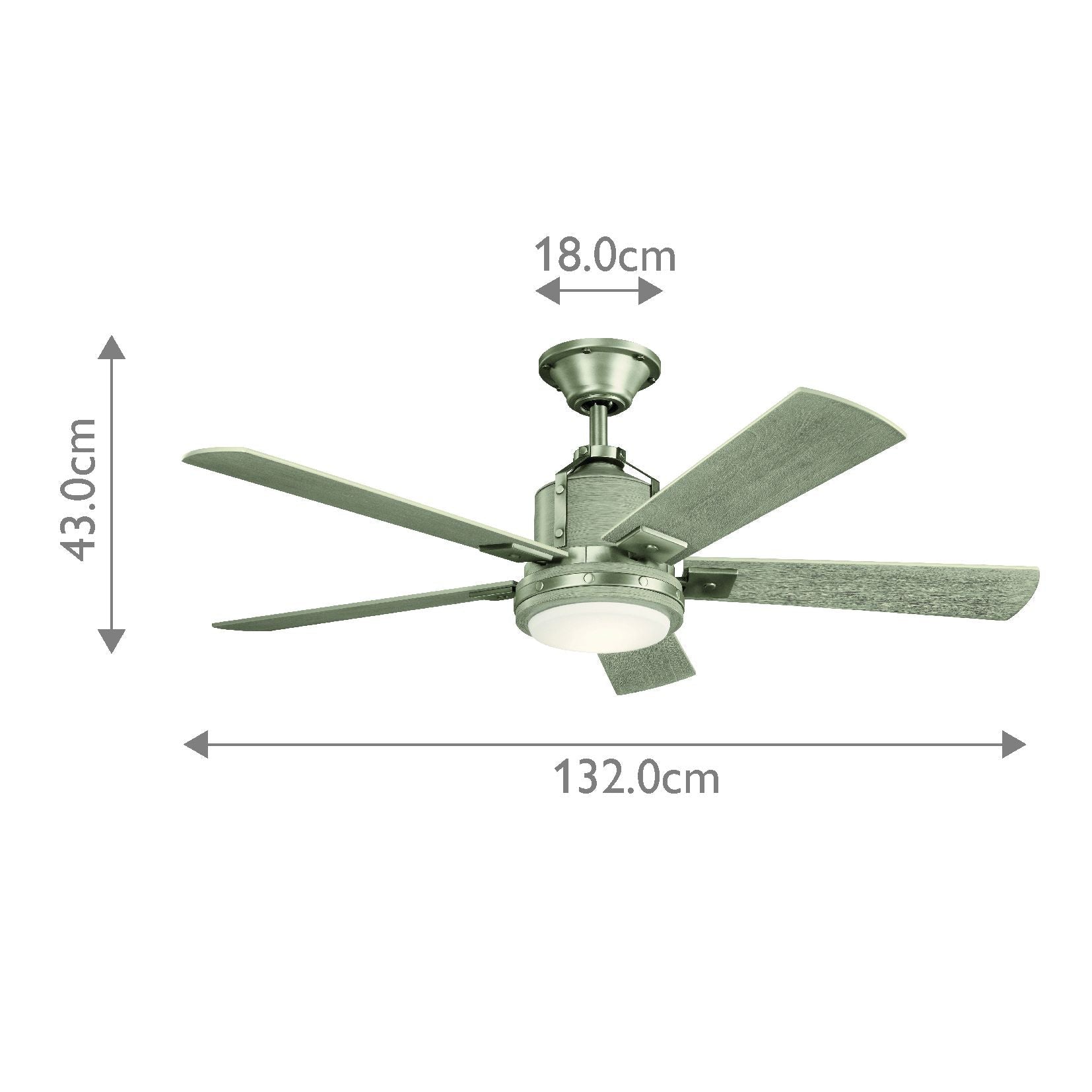 Deckenventilator - Abhängestangen - 45 cm - Satinweiß lackiert - Elsteadlighting - CLF - DOWNROD45 - SWP