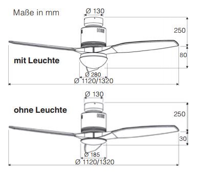 Deckenventilator Aerodynamix Eco ohne Flügel - CasaFan - 313234