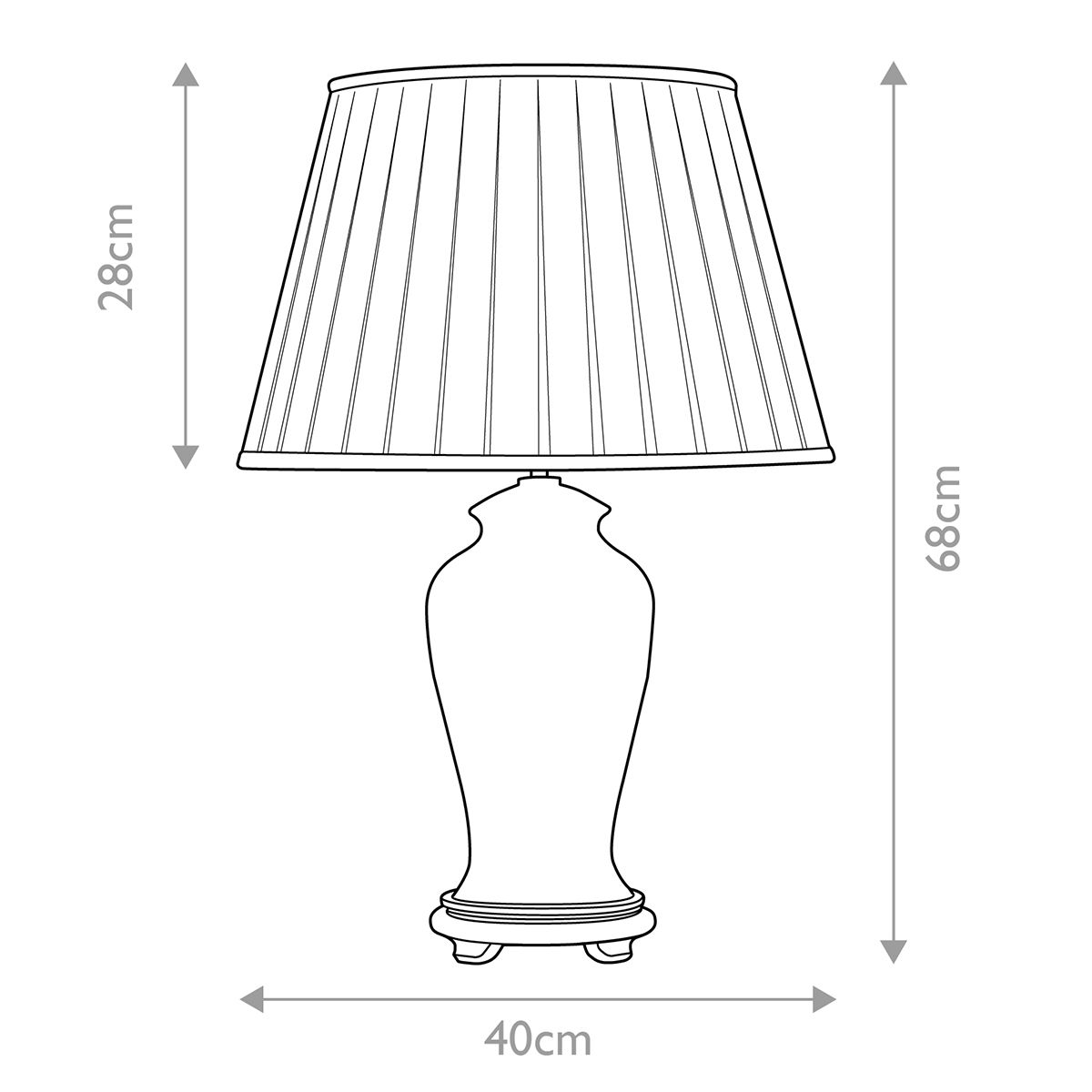Sashi 1-flammige Tischlampe mit hohem Empire-Schirm - Grün mit Gold und Braun mit Elfenbein mit schwarzem und goldenem Schirmrand