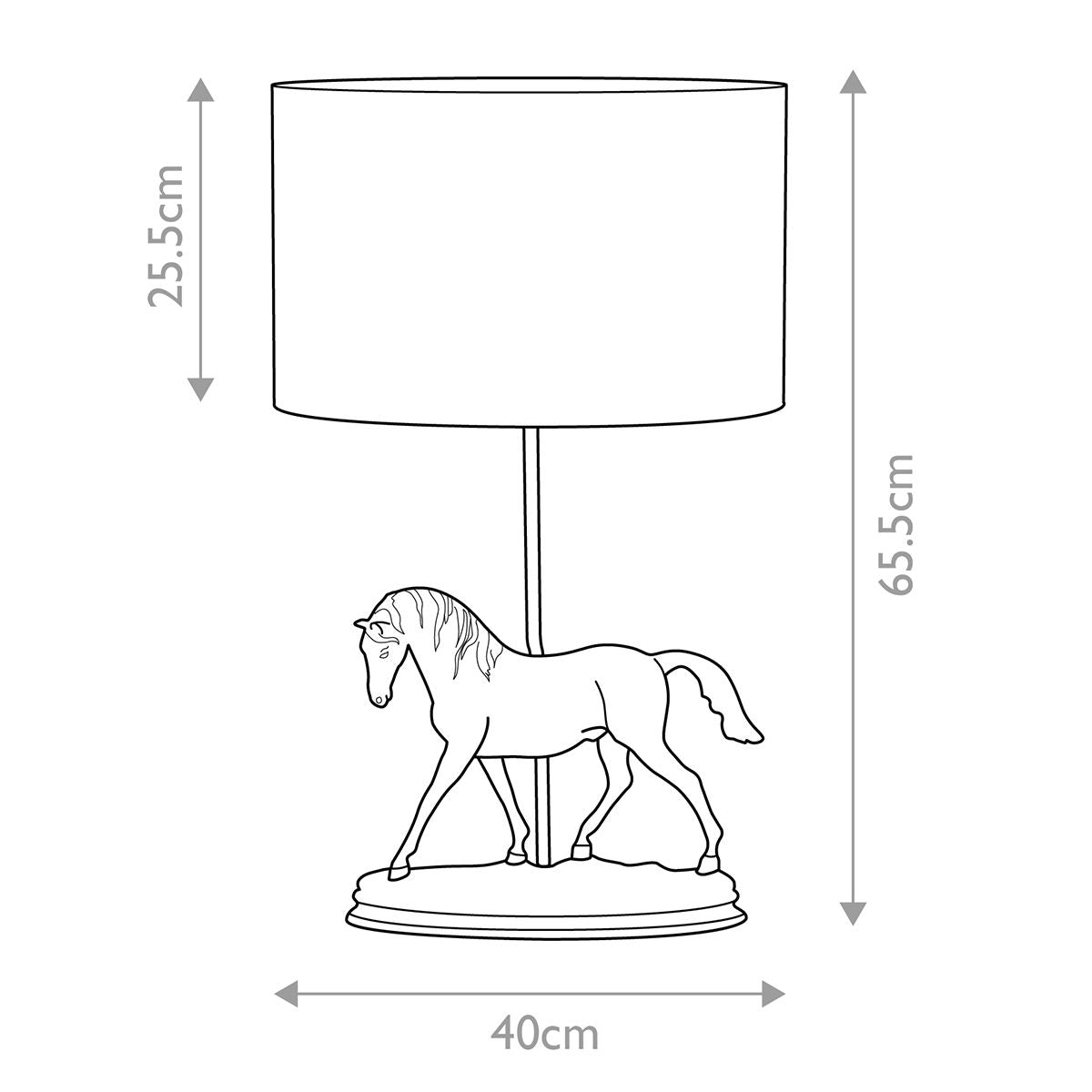 Tischlampe Spirit 1-flammig mit ovalem Schirm, Bronzepatina mit natürlichem Schirm