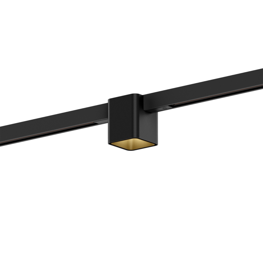 Wever & Ducré DOCUS on STREX 1.0 Schwarz/Gold, schwarzer Adapter