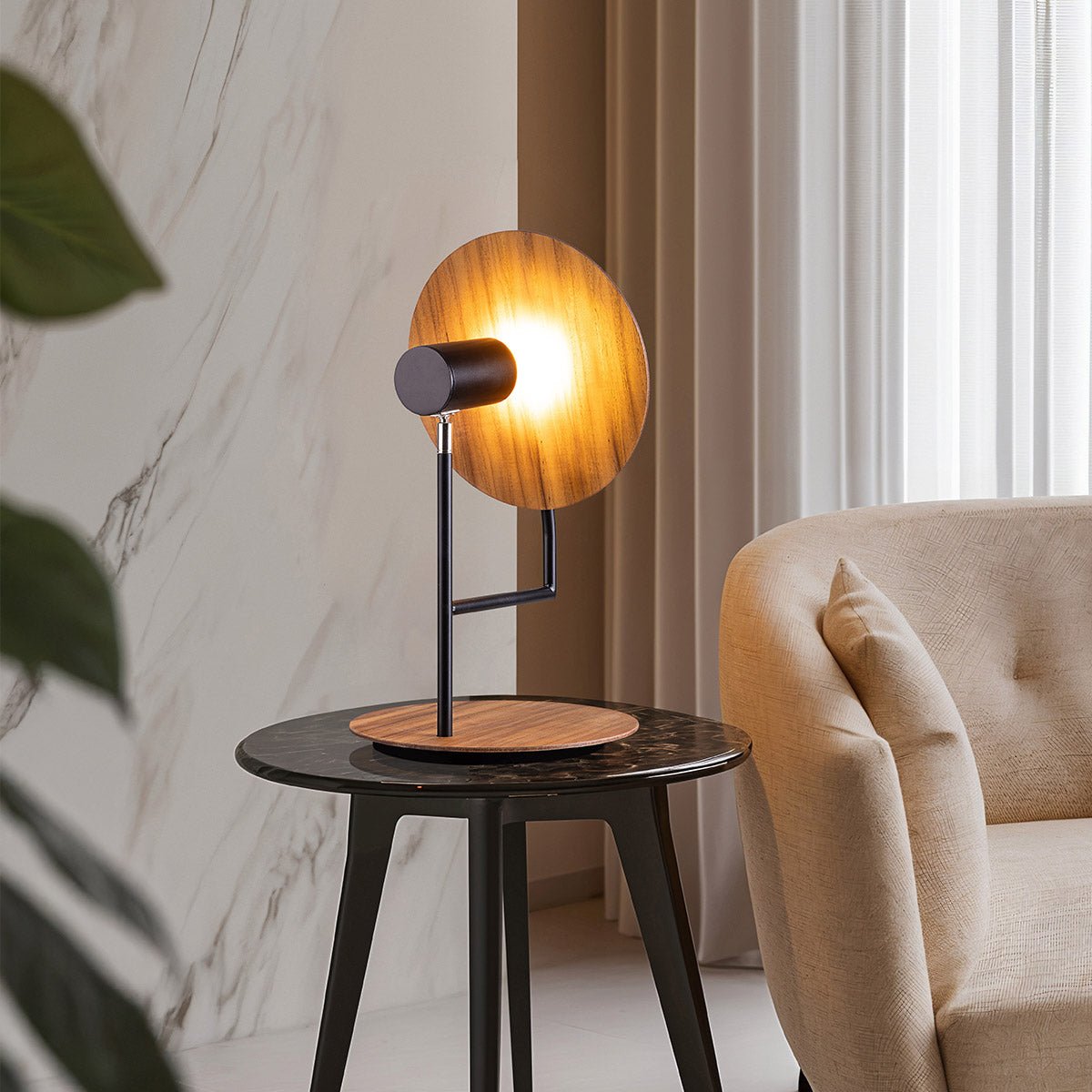 Dot Tischleuchte aus Teakholz - Accord Lighting - QN - DOT - TL - TEAK