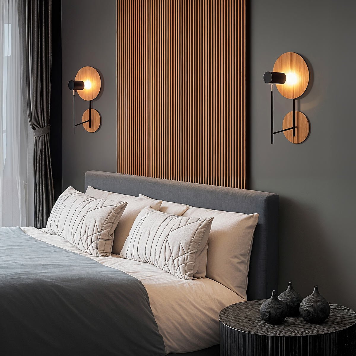 Dot Wandleuchte aus Teakholz - Accord Lighting - QN - DOT - WB1 - TEAK
