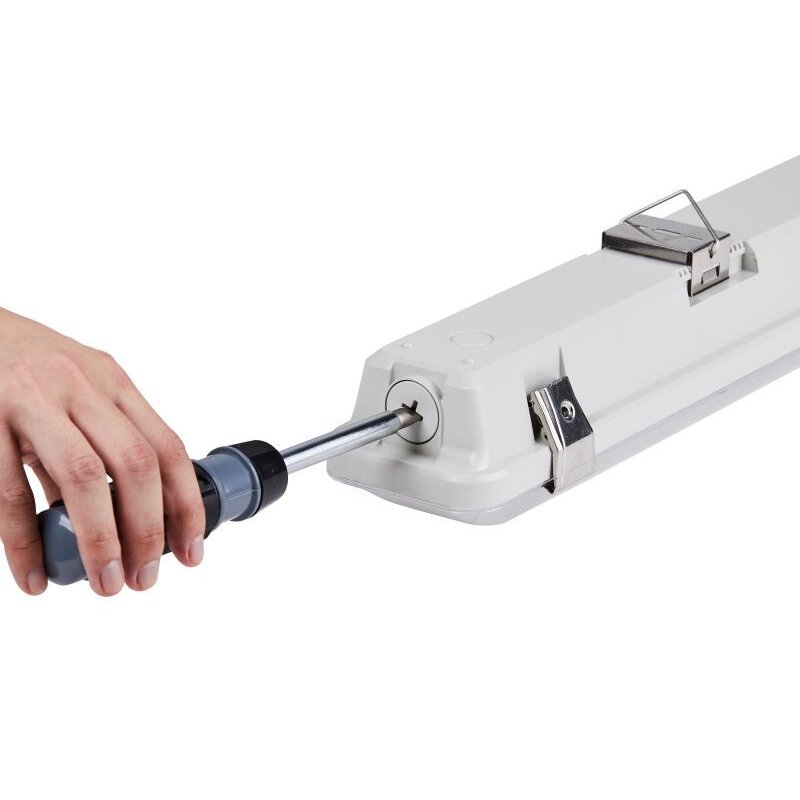 DOTLUX LED - Feuchtraumleuchte MISTRALsensor IP66 1540mm 39W Powerselect 4000K gefrostet mit Radarsensor - Dotlux - 2822 - 940120