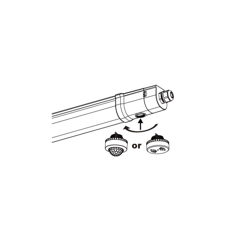 DOTLUX LED - Feuchtraumleuchte MISTRALsmart 22W/30W 4000K POWERselect IP65 1200mm durchverdrahtet - Dotlux - 5433 - 140150