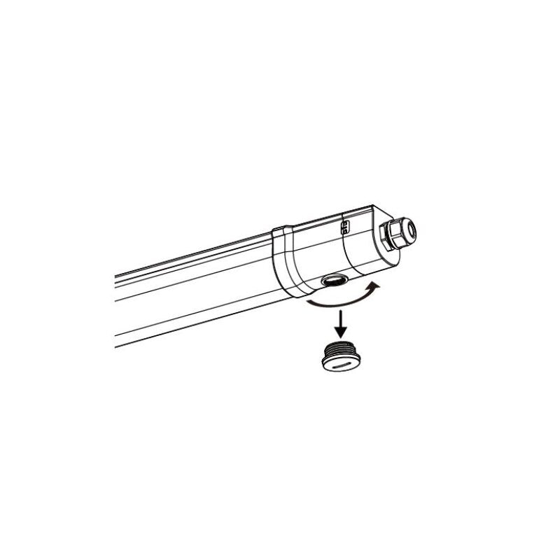 DOTLUX LED - Feuchtraumleuchte MISTRALsmart 28W/40W 4000K POWERselect IP65 1500mm durchverdrahtet - Dotlux - 5434 - 140150