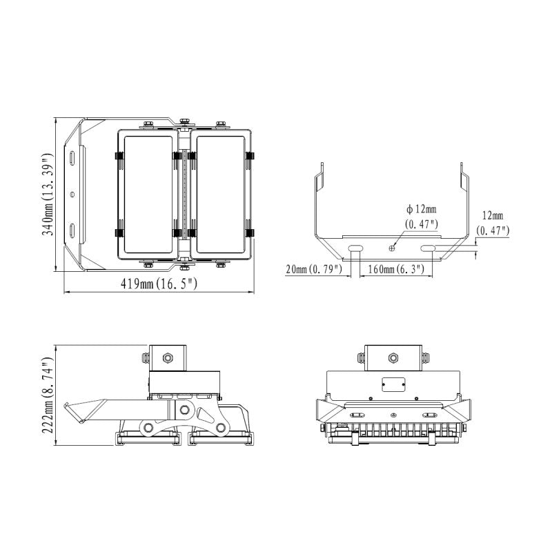 DOTLUX LED - Fluter HLFplus 400W 5000K 1 - 10V dimmbar 100*38° Abstrahlwinkel - Dotlux - 4870 - 050100