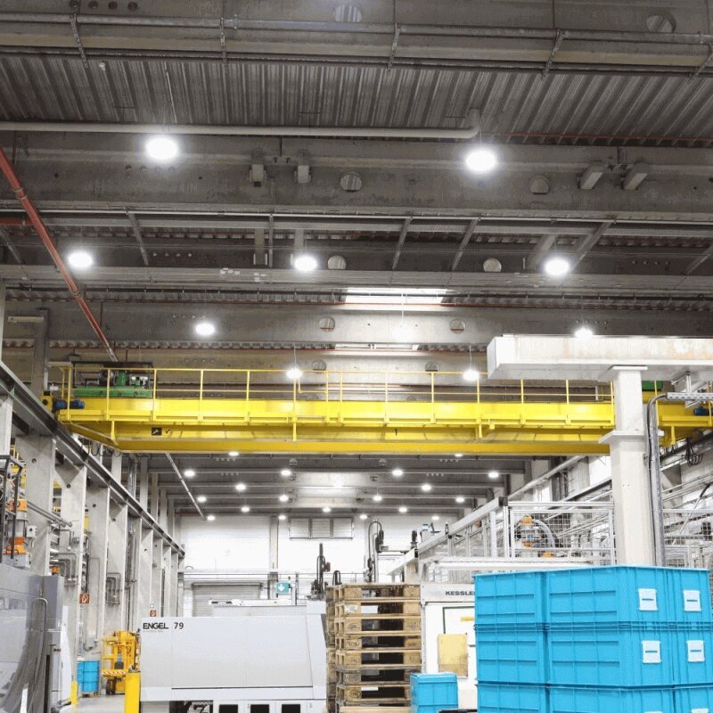 DOTLUX LED - Hallenstrahler LIGHTSHOWERevo - satin 110W 5000K gefrostete Abdeckung dimmbar DALI Made in Germany - Dotlux - 3642 - 050120F