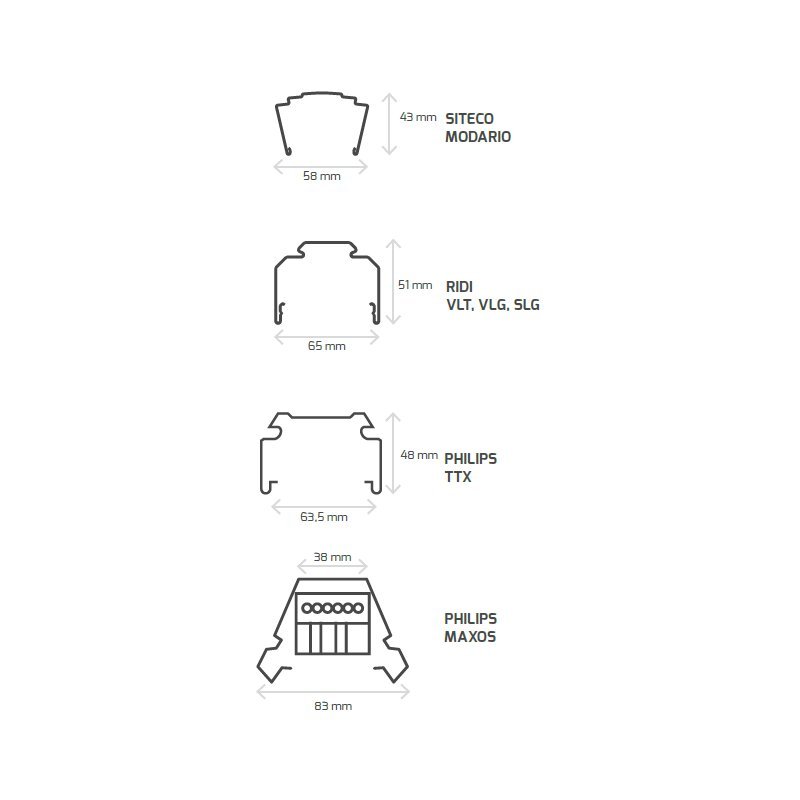 DOTLUX LED - Leuchteneinsatz LINEAlock 1437mm 25 - 75W 4000K dimmbar 1 - 10V 90*110° mit Notlichtbaustein - Dotlux - 5061 - 040090 - NOT