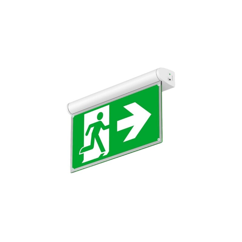 DOTLUX LED - Rettungsleuchte EXITflip mit CINEMA MODE max.2,5W 6000K inkl. 6 Piktogrammen 3h Betrieb, Li - ion Akku mit Selbsttest - Dotlux - 5508 - 060360