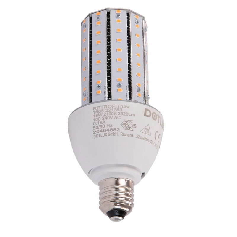 DOTLUX LED - Strassenlampe RETROFITnav E27 18W 2100K - Dotlux - 1665 - 221360