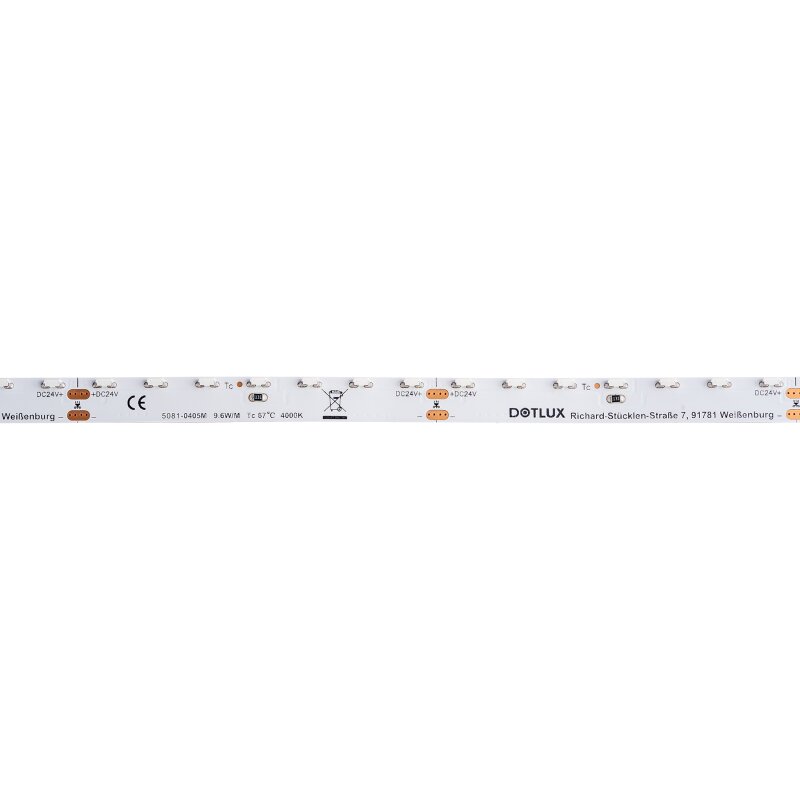 DOTLUX LED - Streifen SIDEVIEW 48W 8mm 2700K IP20 5m - Rolle inkl. 50cm Anschlusskabel beidseitig - Dotlux - 5081 - 0275M