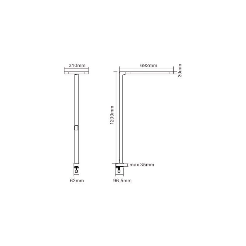 DOTLUX LED - Tischleuchte STUDIOdesk 80W 4000K dimmbar - Dotlux - 4331 - 040240