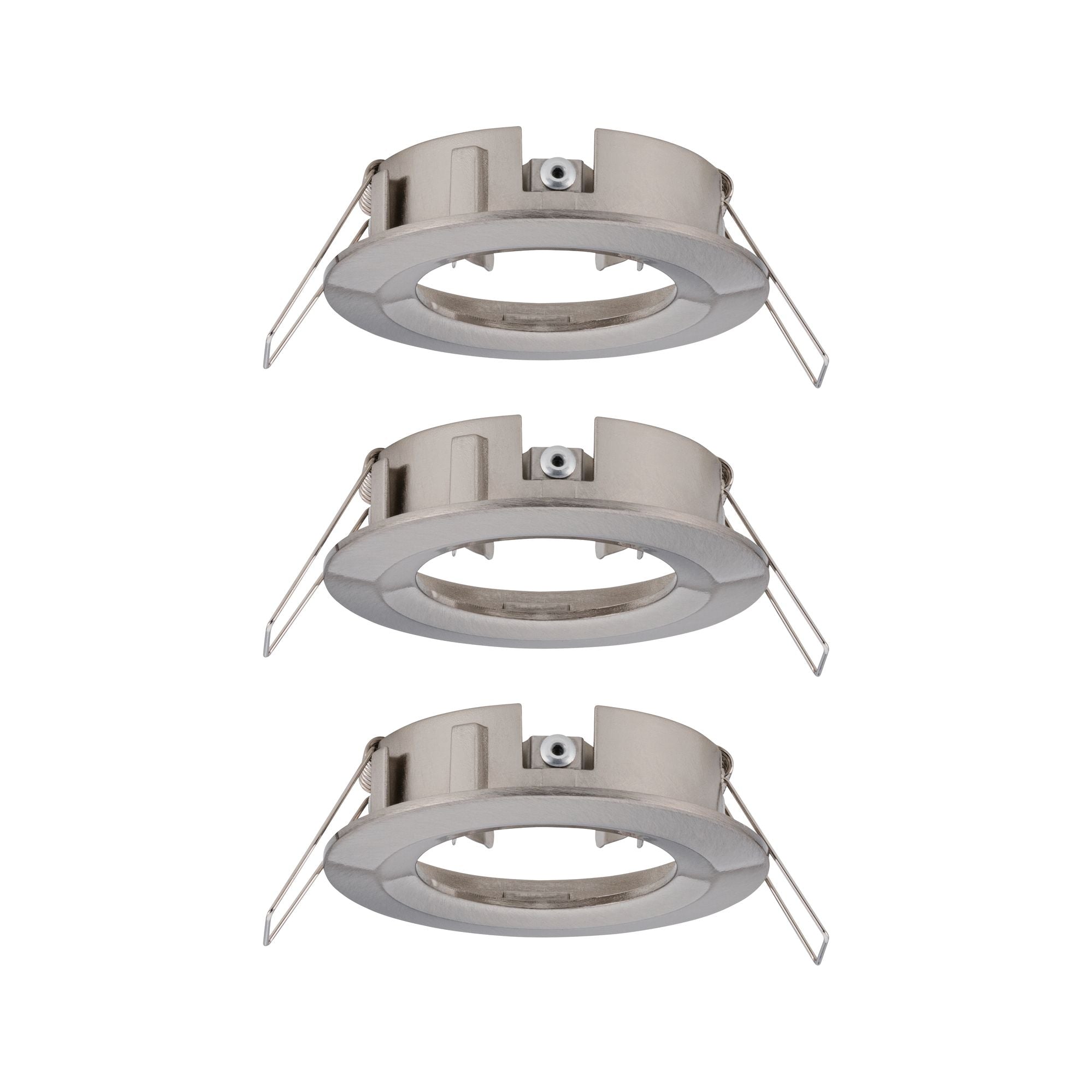 Einbauleuchte Choose Basisset starr IP44 rund 78mm max. 3x10W 230V dimmbar Eisen gebürstet - Paulmann - 92479