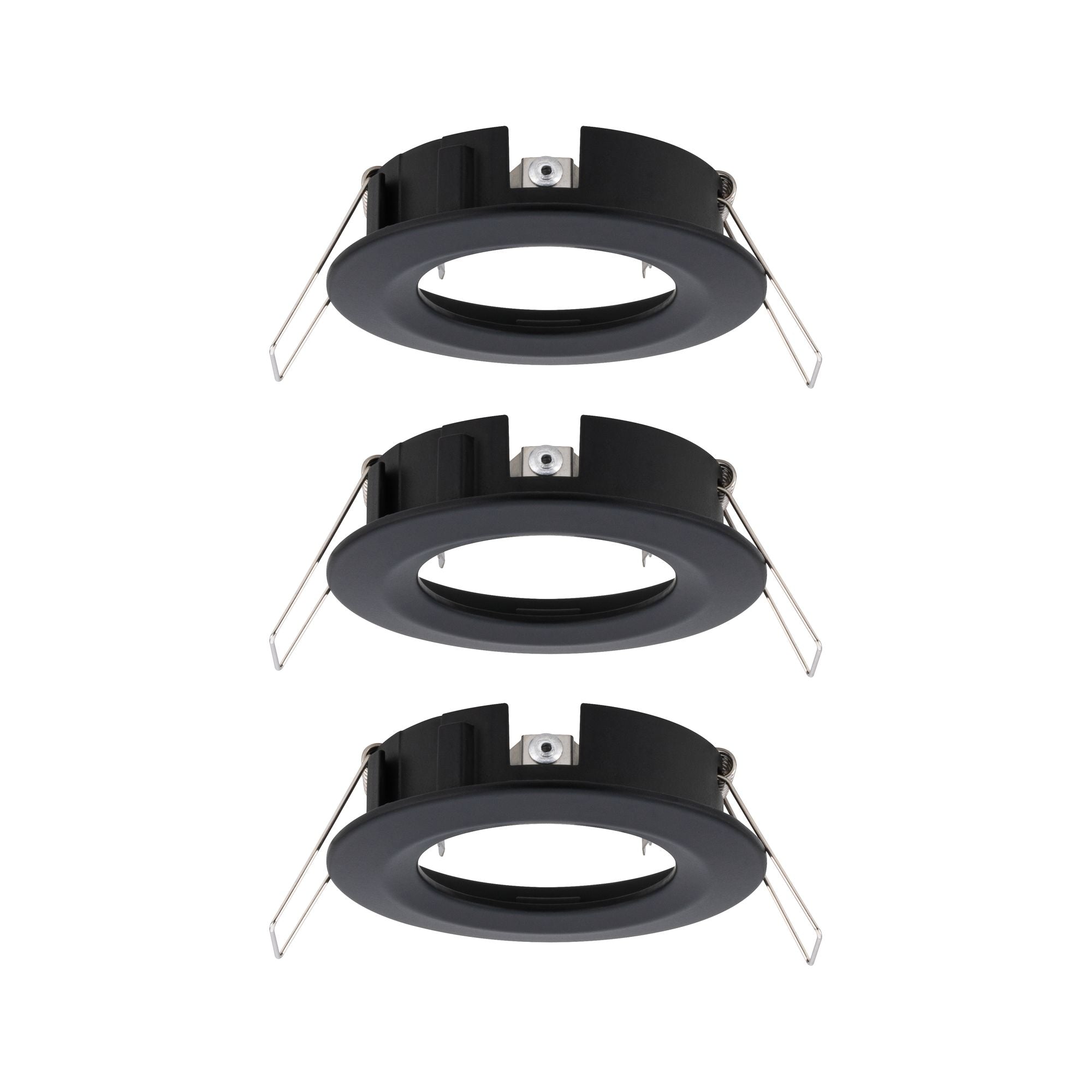 Einbauleuchte Choose Basisset starr IP44 rund 78mm max. 3x10W 230V dimmbar Schwarz matt - Paulmann - 92481