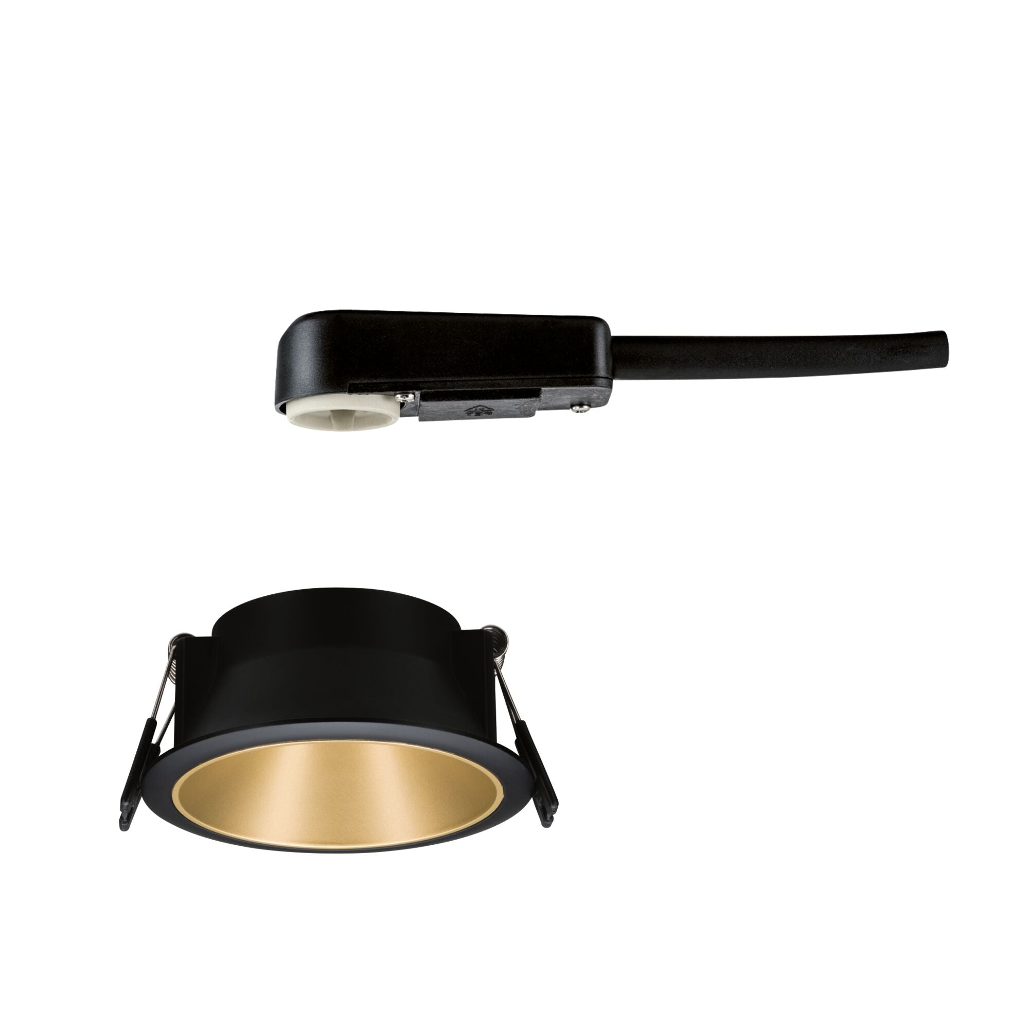 Einbauleuchte Cole rund 88mm GU10 max. 10W 230V dimmbar Schwarz/Gold matt - Paulmann - 93395